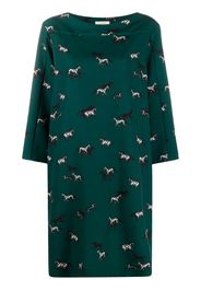 horse-print midi dress