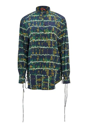 Altuzarra long-sleeve lace-up shirt - Verde