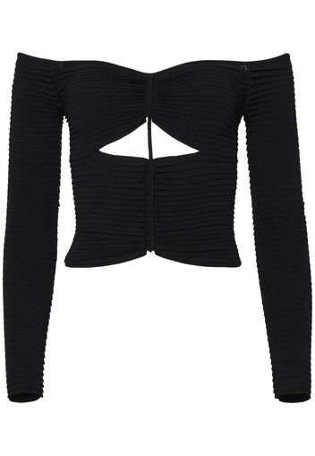 Altuzarra Adan cropped top - Nero