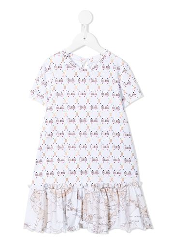 Alviero Martini Kids Abito con stampa - Bianco