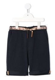 tailored shorts with map-print ribbon