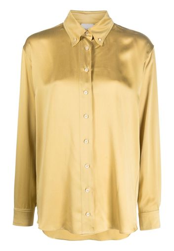 ALYSI button-down silk blouse - Giallo