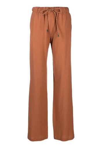 Alysi straight-leg trousers - Marrone