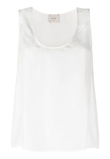 Alysi sleeveless silk tank top - Bianco