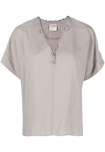 Alysi V-neck modal-blend blouse - Grigio