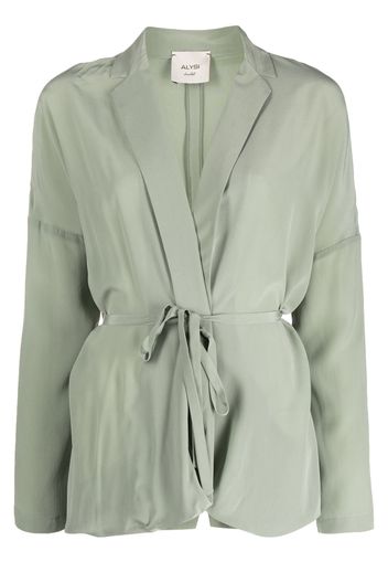 Alysi Blazer monopetto con nodo alla vita - Verde