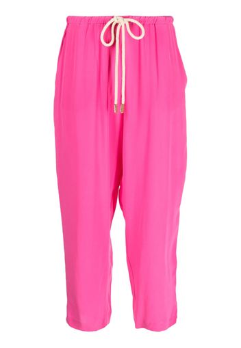 Alysi drawstring silk trousers - Rosa