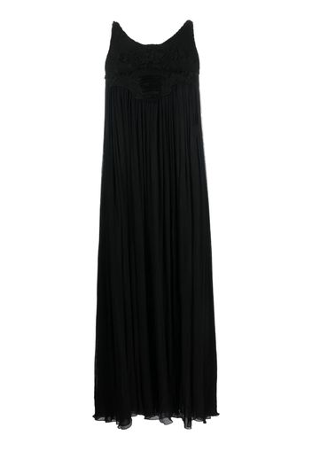 Alysi flared silk dress - Nero