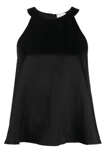 Alysi satin sleeveless blouse - Nero