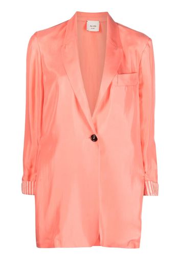 Alysi single-breasted silk blazer - Arancione