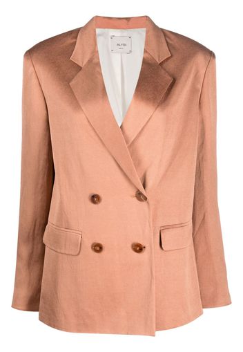 Alysi double-breasted textured blazer - Arancione