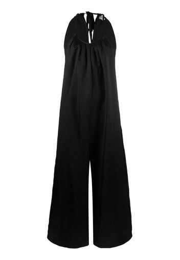 Alysi halterneck satin jumpsuit - Nero