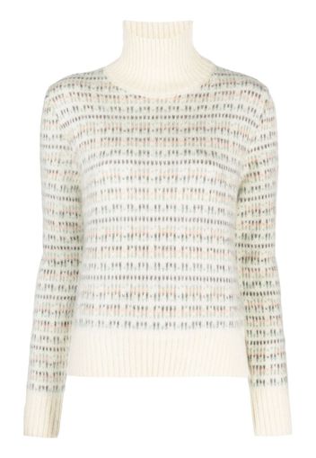 Alysi patterned intarsia-knit high-neck jumper - Toni neutri