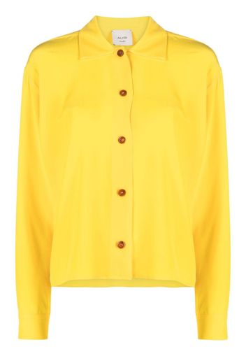 Alysi long-sleeve silk shirt - Giallo