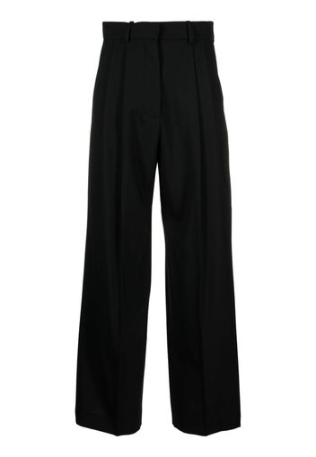 Alysi pressed-crease high-waist trousers - Nero