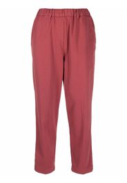 Alysi straight-leg cotton trousers - Rosso