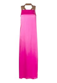 Alysi satin long dress - Rosa