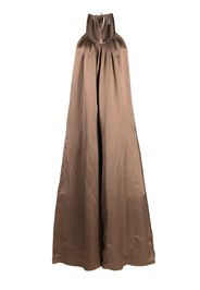 Alysi satin-finish maxi dress - Marrone