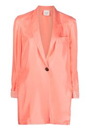 Alysi single-breasted silk blazer - Arancione