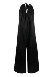 Alysi halterneck satin jumpsuit - Nero