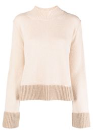 Alysi contrasting-trim high-neck jumper - Toni neutri