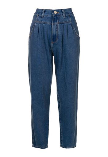 Amapô Jeans slim a vita alta - Blu