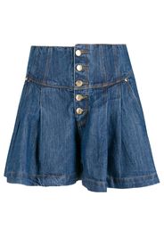 Amapô Shorts denim con ruches - Blu