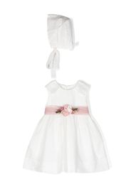 AMAYA sleeveless belted dress - Bianco