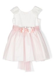 AMAYA belted tulle flared dress - Rosa