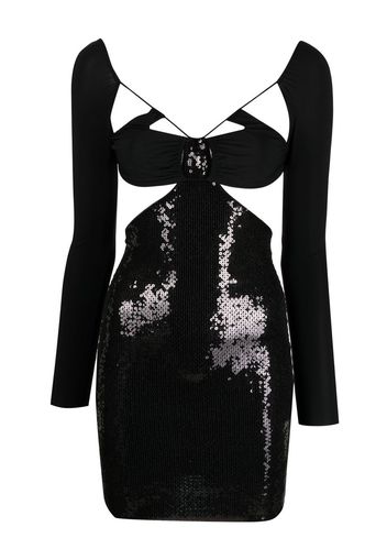 Amazuìn cut-out sequined mini dress - Nero