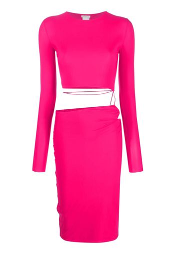 Amazuìn cut-out-detailing mid-length dress - Rosa