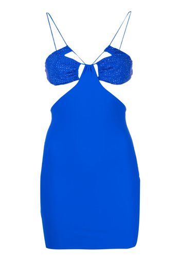 Amazuìn Eva crystal-embellished minidress - Blu