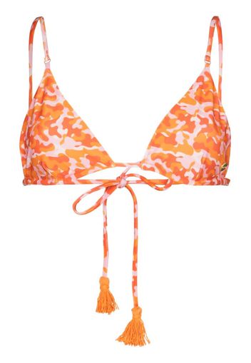 Gigi camouflage print bikini top