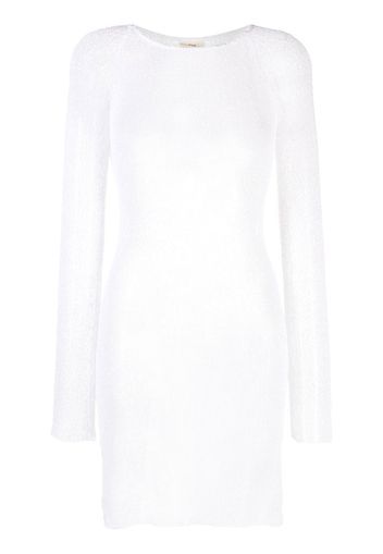 Ambra Maddalena Andy open-knit mini dress - Bianco