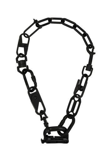 black Carabiner chain necklace