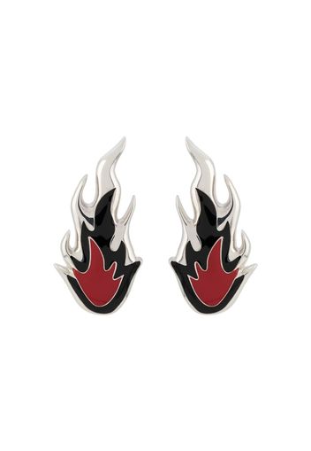 flame sculpted earrings