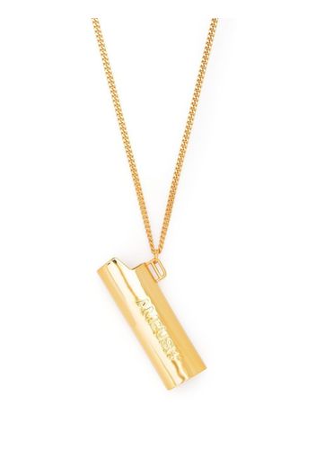 AMBUSH logo-embossed lighter necklace - Oro