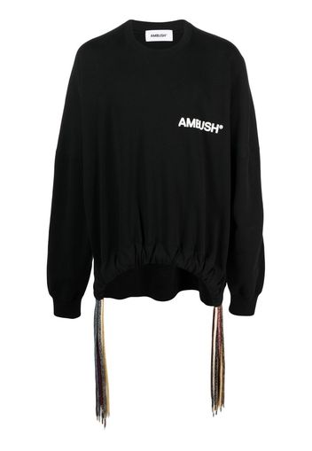 AMBUSH drawstring-hem logo sweatshirt - Nero