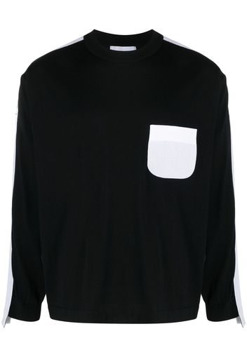 AMBUSH TAPED KNIT SWEATER cotton BLACK BLACK - Nero