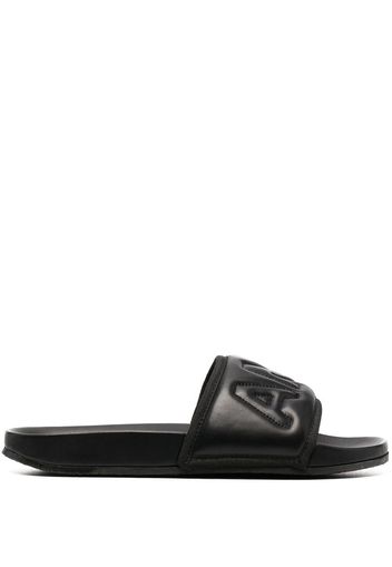 AMBUSH padded leather slides - Nero