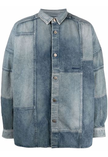 AMBUSH Camicia denim patchwork - Blu