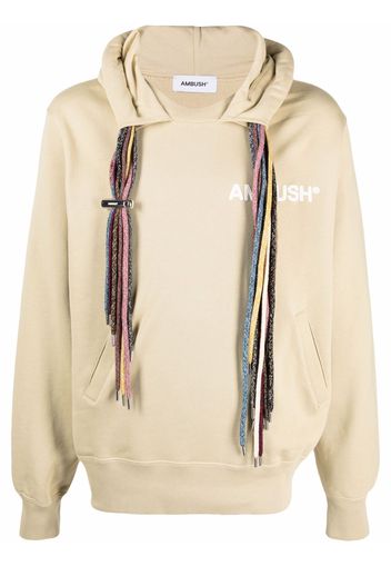 AMBUSH multi-drawstring logo sweatshirt - Toni neutri