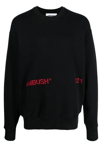 AMBUSH logo-print long-sleeve sweatshirt - Nero