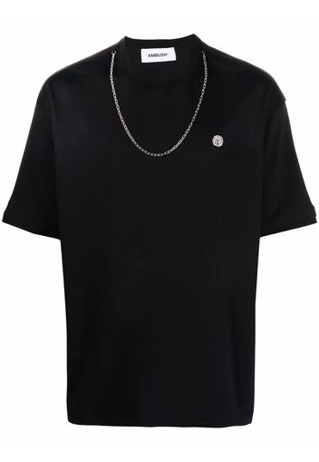 AMBUSH CHAIN COLLAR T-SHIRT BLACK TOFU - Nero