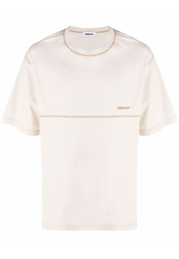 AMBUSH embroidered logo T-shirt - Toni neutri