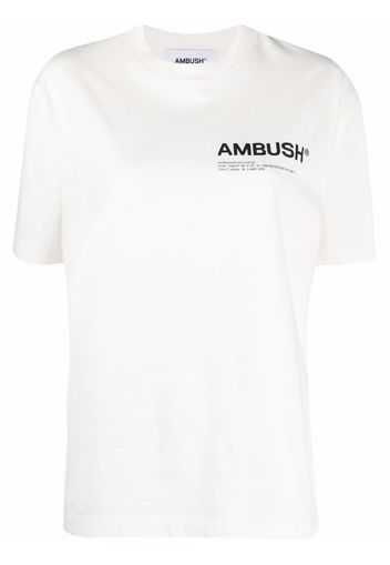 AMBUSH JERSEY WORKSHOP T-SHIRT TOFU BLACK - Bianco