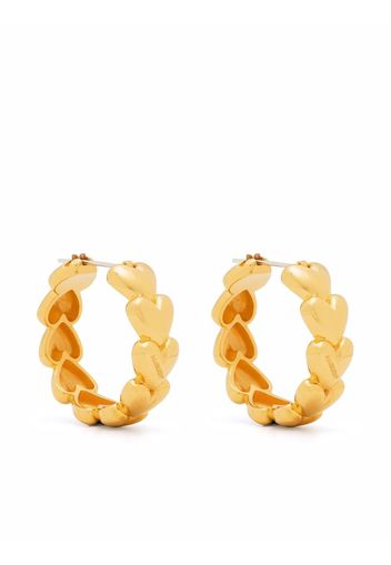 AMBUSH HEART LINK HOOP EARRING GOLD NO COLOR - Oro