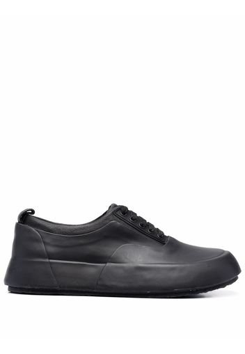 AMBUSH LEATHER MIX LOW TOP SNEAKER BLACK OFF WH - Nero