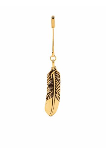 AMBUSH FEATHER CHARM WITH SAFETY PIN GOLD NO C - Oro