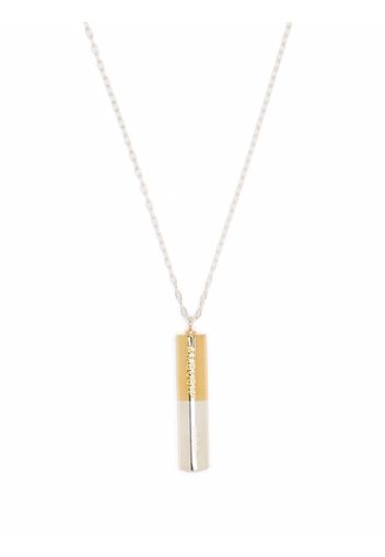 AMBUSH BATTERY CHARM NECKLACE SILVER GOLD - Argento